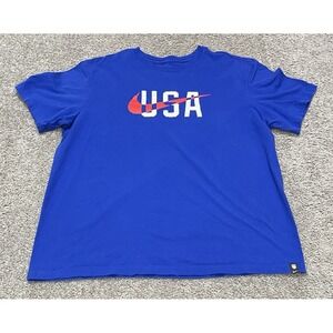 Nike USA Soccer Football Club Team Mens T-Shirt Blue World Cup XL EUC